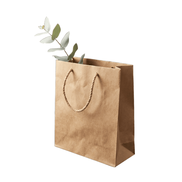 A paper shopping bag from a local store